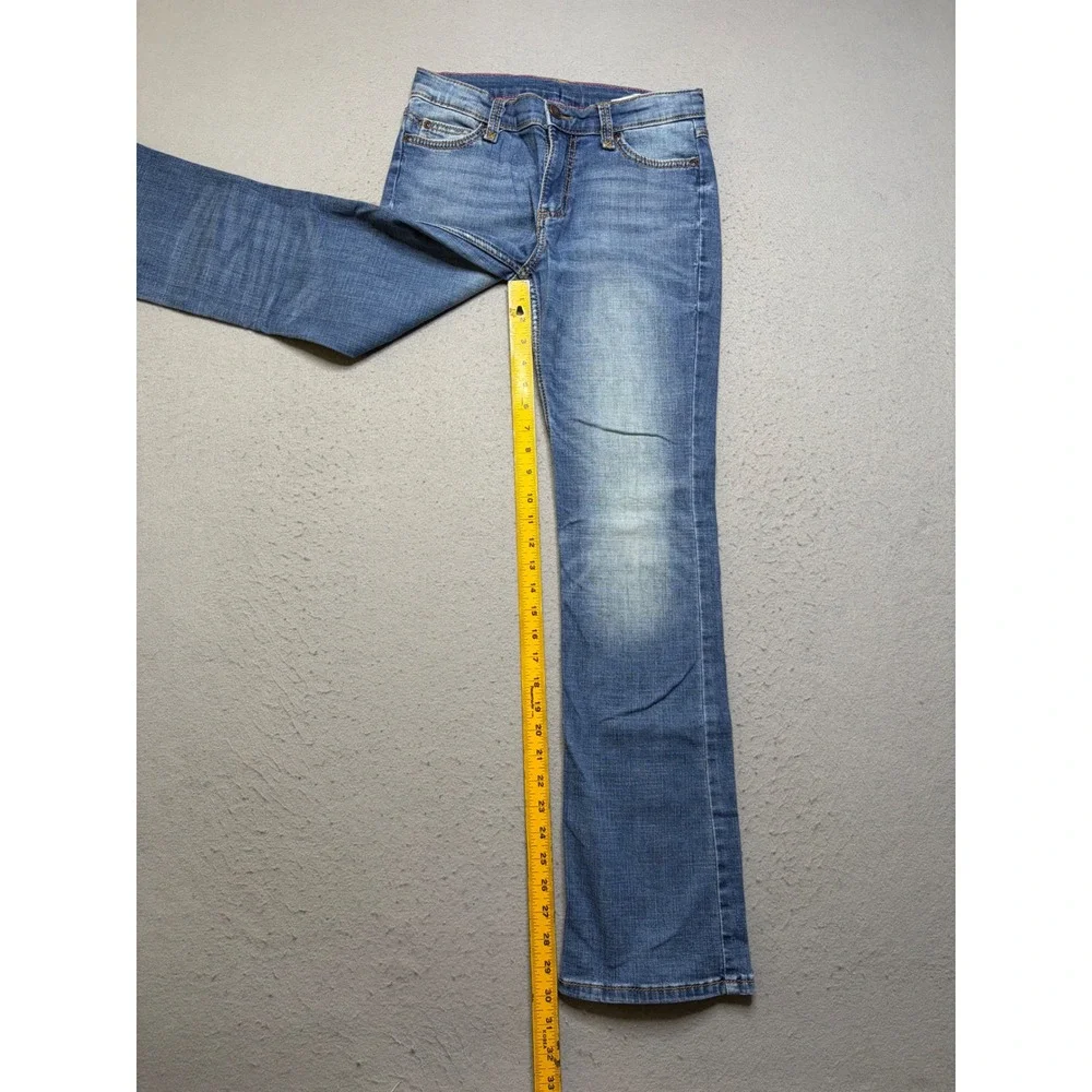 Wrangler Jeans Girls Size 14 Regular Blue Bootcut Adjustable Waist Stretch Denim